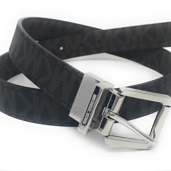 Michael Kors Black Belt with Silver Buckle - Picture 1 of 5
